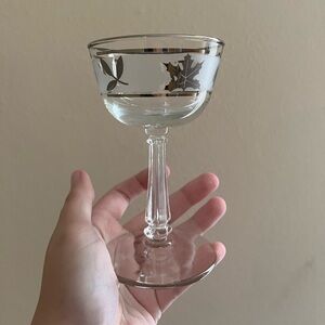 Libbey Silver Leaf Coupe Glasses